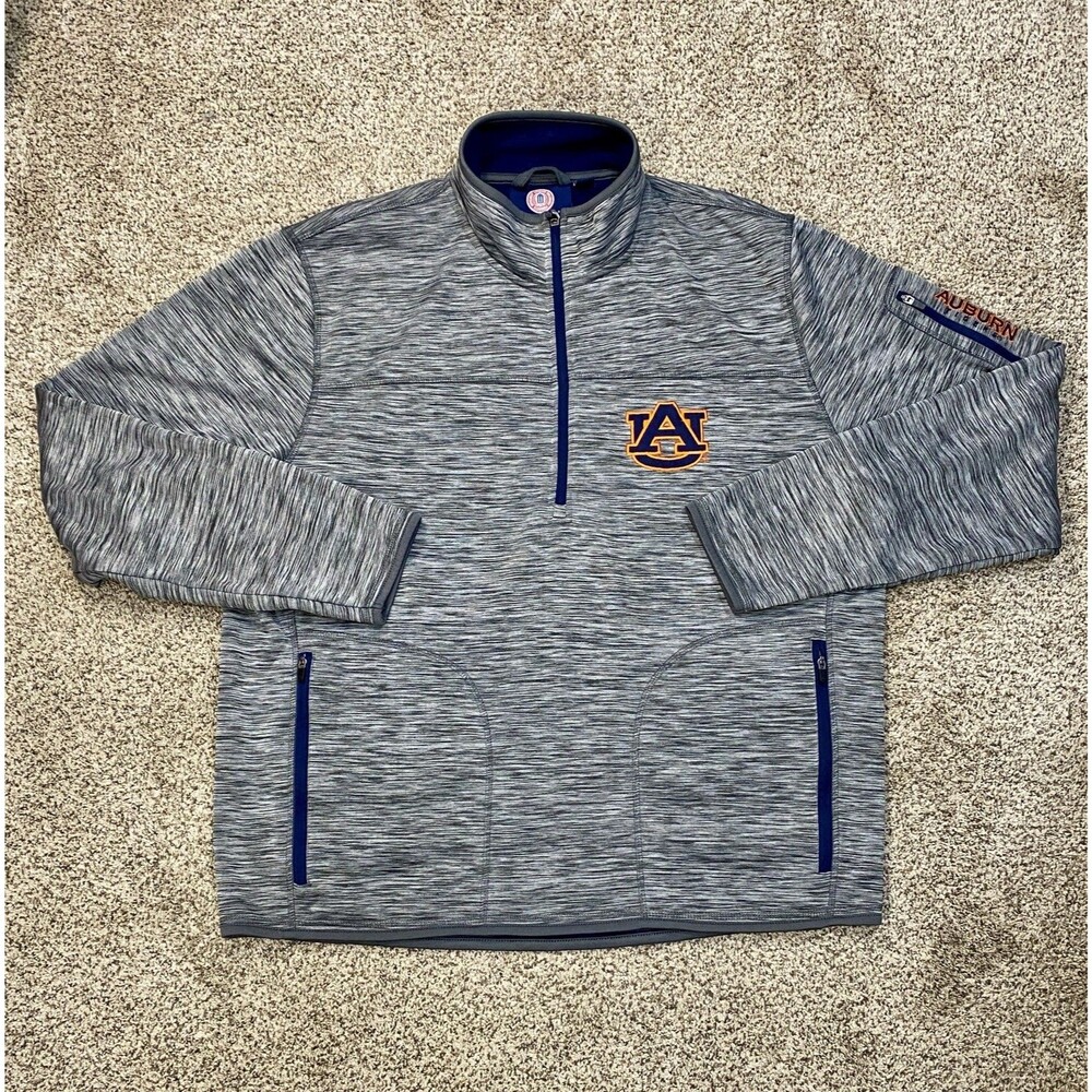 Auburn Tigers Carl Banks G-iii 1/4 Zip Pull Over Sweatshirt XL Waffle Knit NCAA